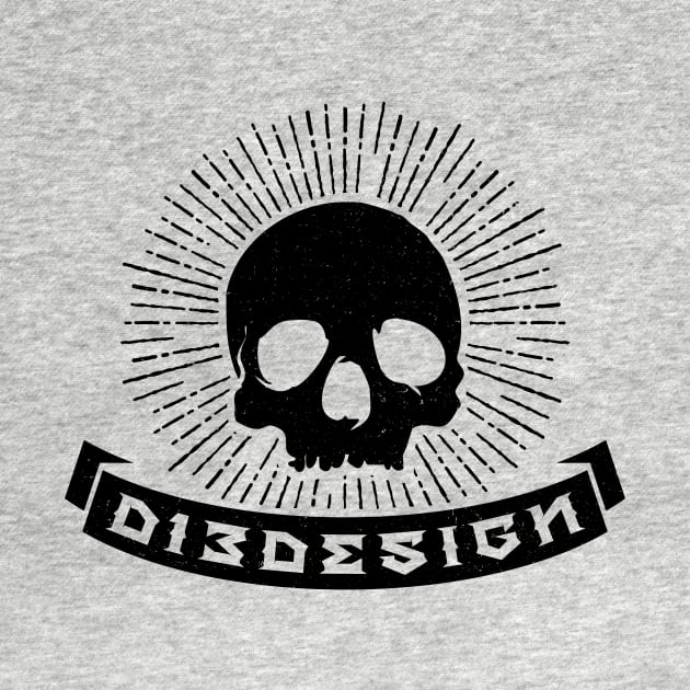 D13 Skull - Black by d13design